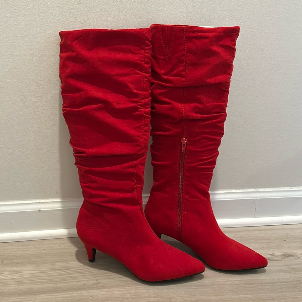 Red Suede Boots